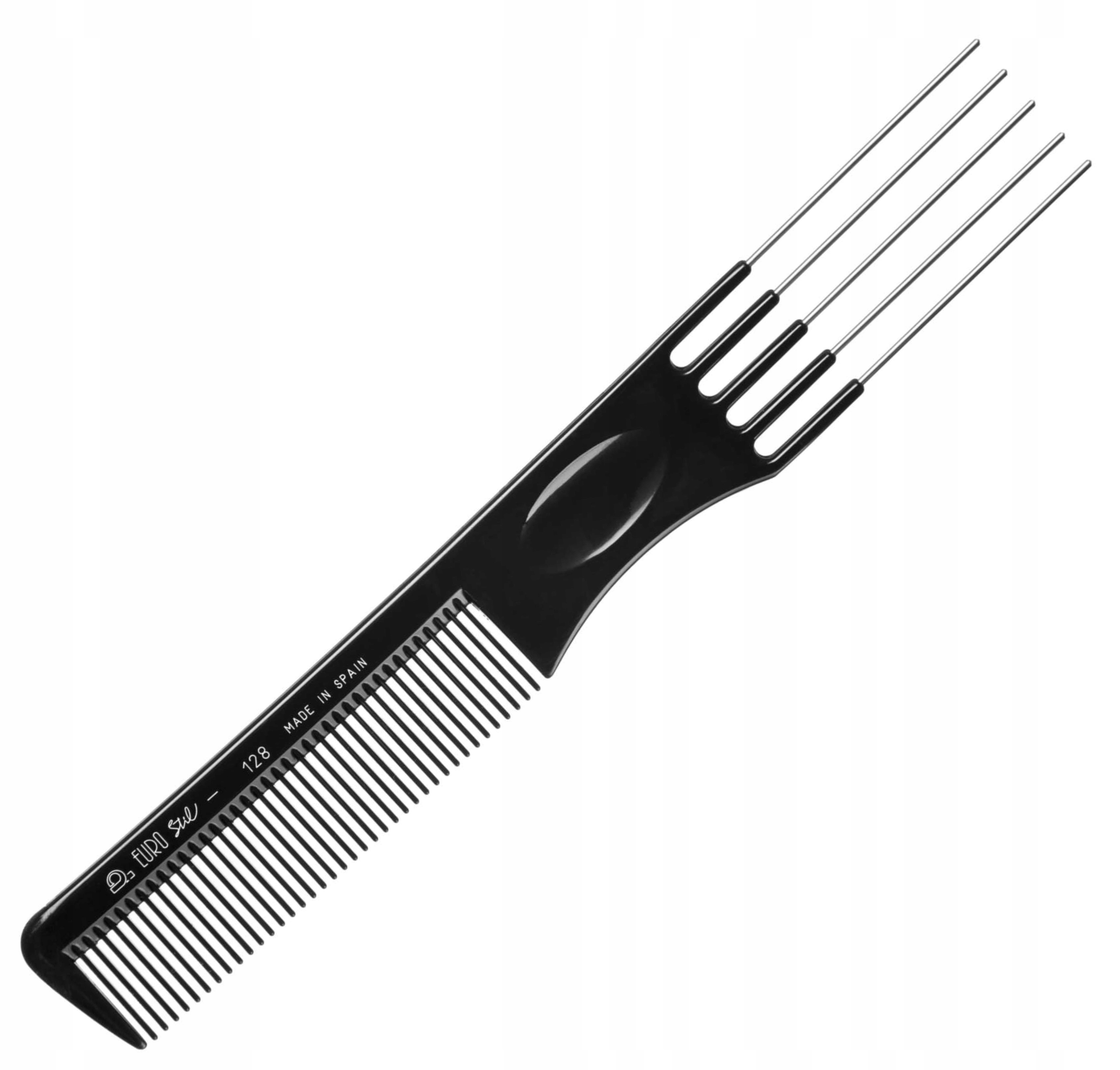 

Grzebień Fryzjerski Do włosów z Metalowym Widelcem