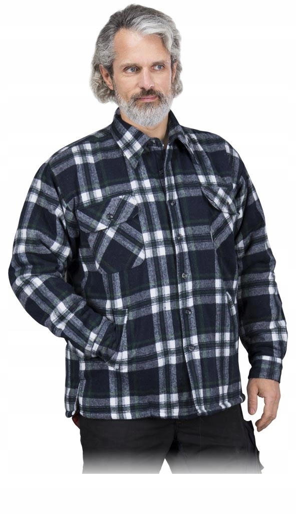 Ochranná Zateplená Košile Reis Kftop L Modro-bílá