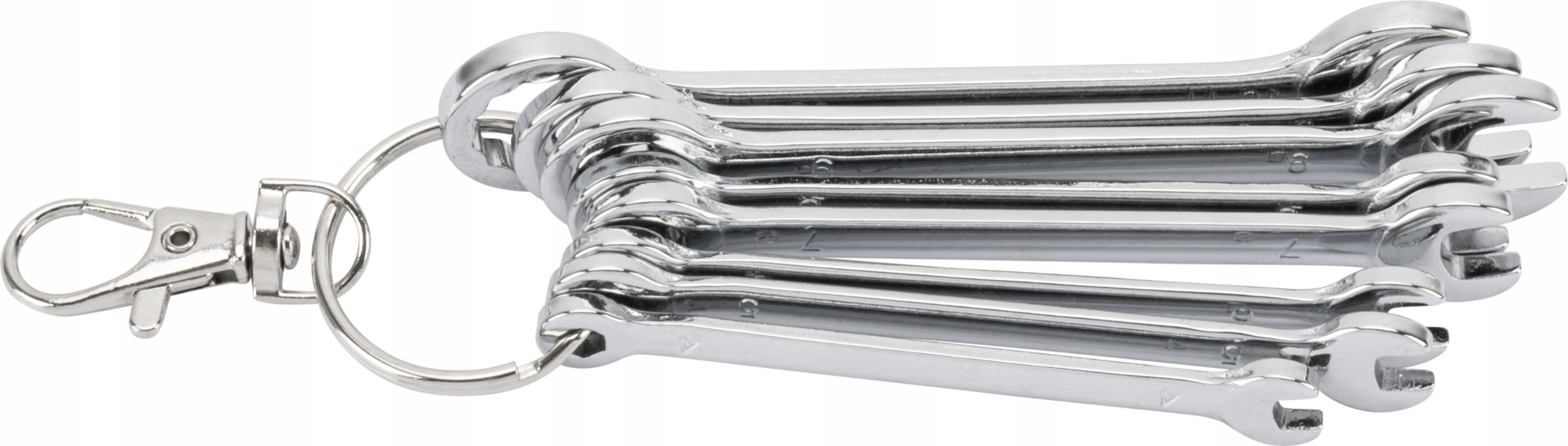 Klucze płasko oczkowe 4-11 mm, 8 szt., precyzyjne
