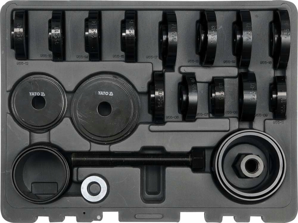 СЪЕМНИК ПОДШИПНИКОВ ПЕРЕДНЕЙ СТУПИЦЫ КОМПЛЕКТ. 21 ШТ YATO