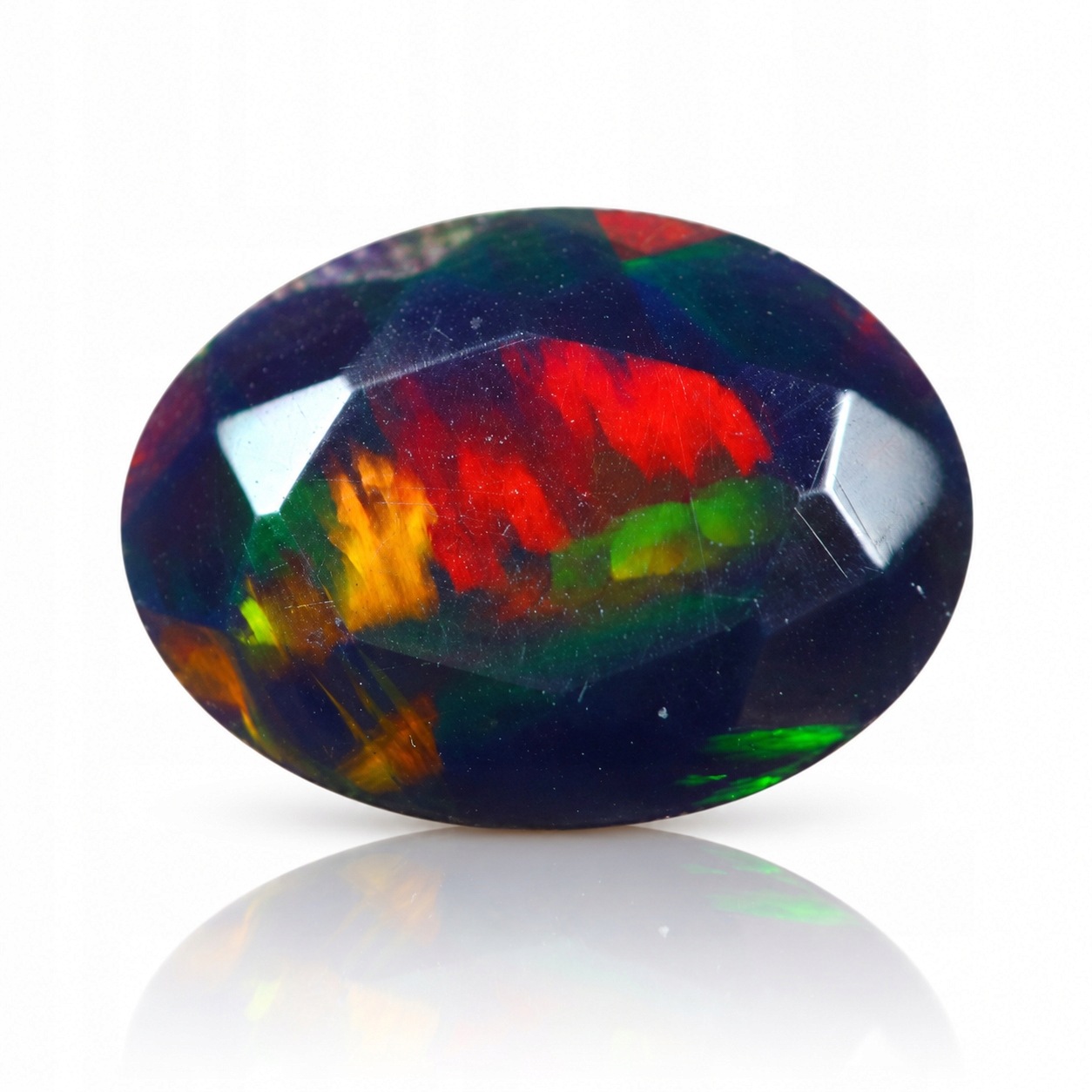 Přírodní opál černý 1.20 ct Ovál Etiopie certifikát Wbd