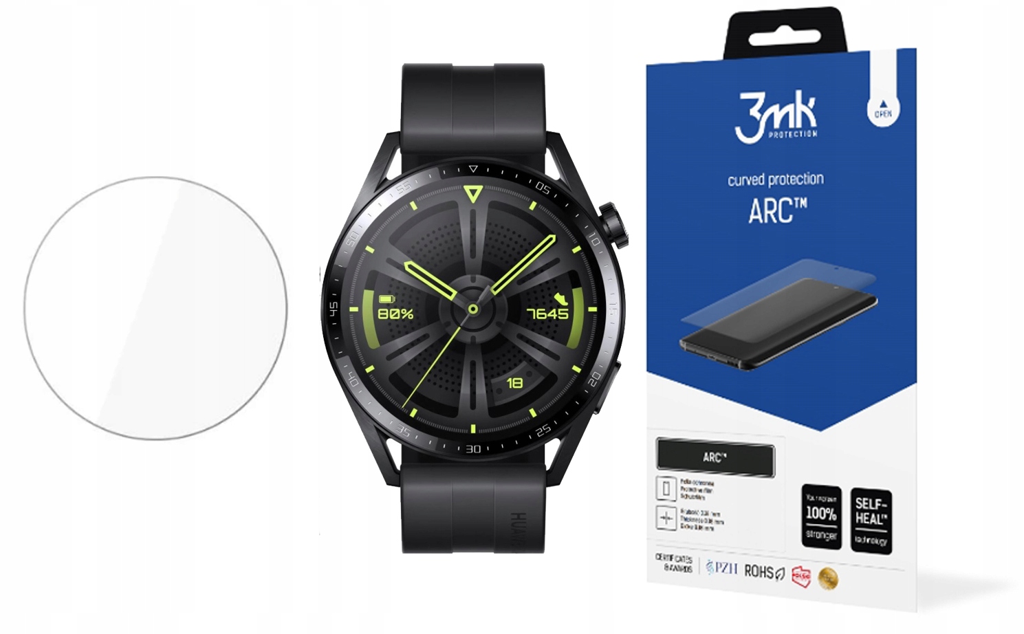 

3mk Folia Fullscreen Arc do Huawei Watch Gt 3 46mm