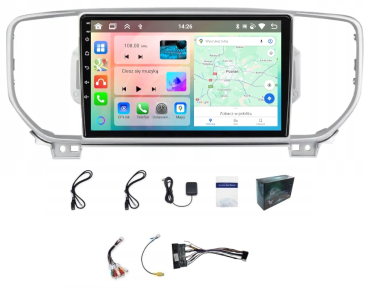 Rádio Navigácia Gps Kia Sportage 2018-2022 Wifi Carplay Bt Usb 4GB 64GB