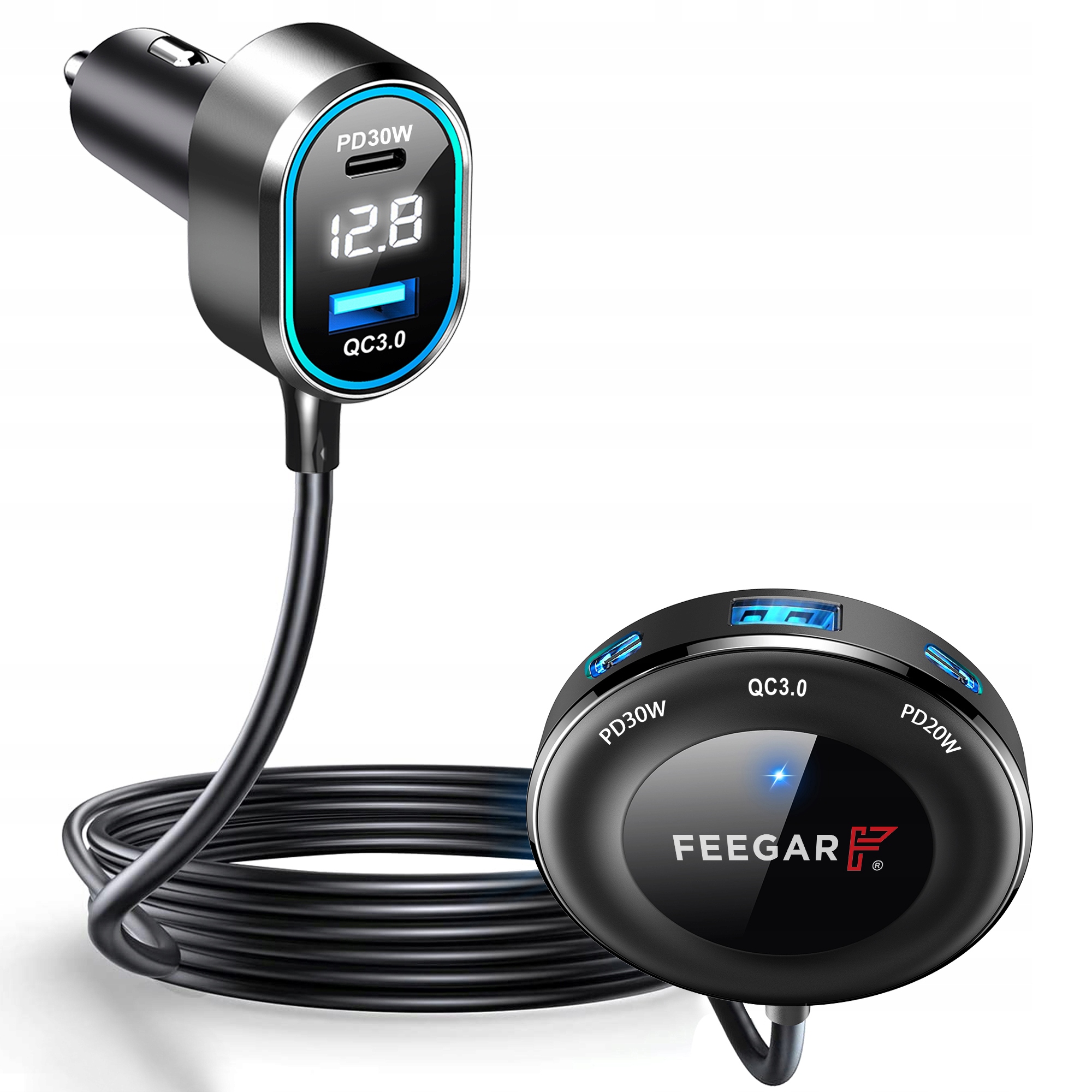 Rozdzielacz Samochodowy Feegar Ładowarka Usb 116W