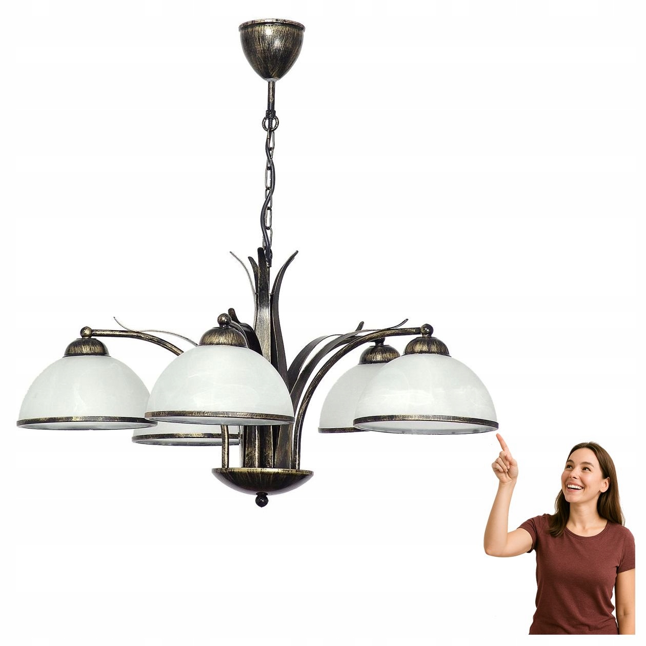 Závěsná 5-ramenná lampa Korfu 4040 Luminex