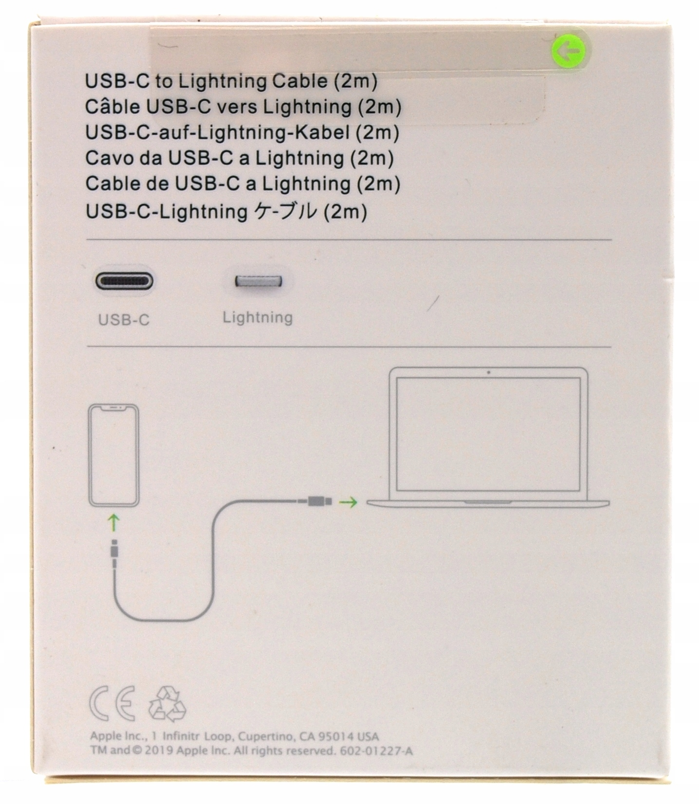 Câble APPLE USB-C vers Lightning 2m - MKQ42AM/A