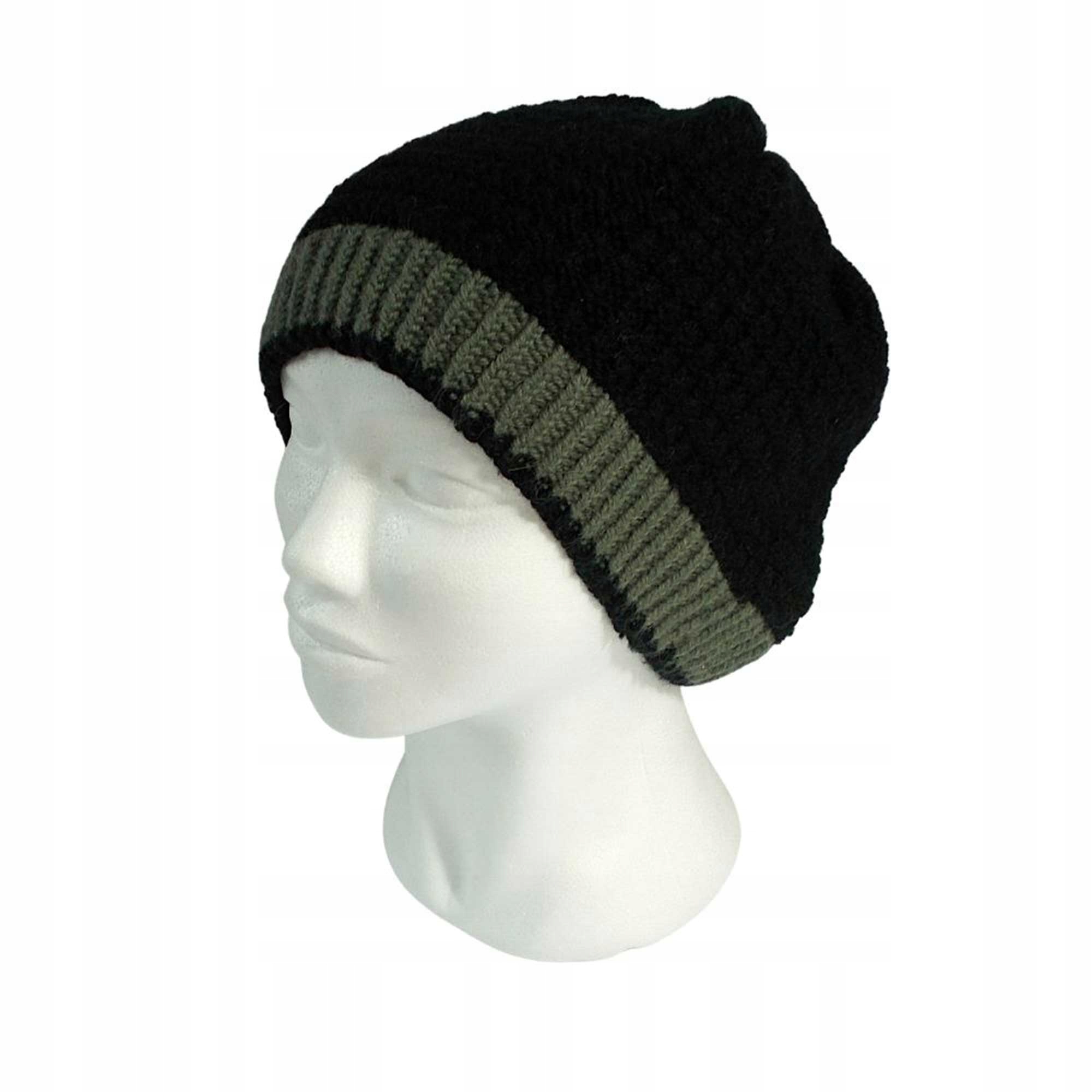 Vlněná čepice 100% alpaka teplá volná handmade