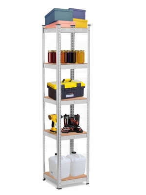 REGAŁ GARAŻOWY MAŁY MOCNY 5 PÓŁEK REGULOWANY OCYNK