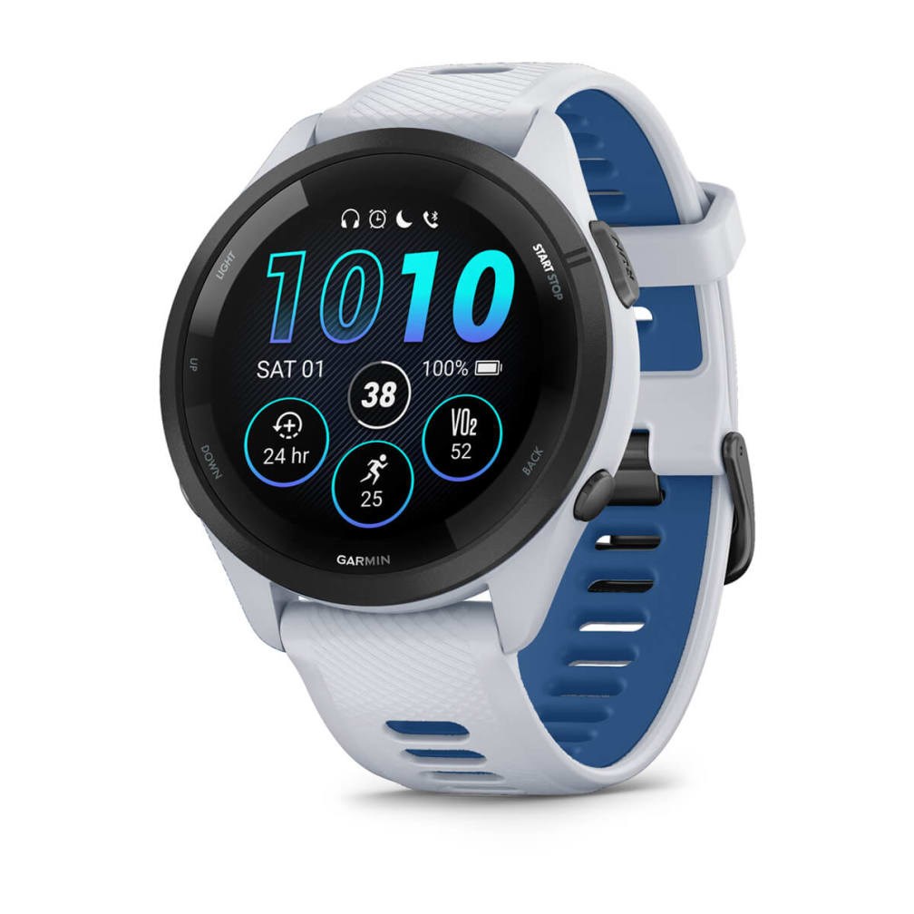 Garmin Forerunner 265 46mm zegarek sportowy Gps biało-niebieski
