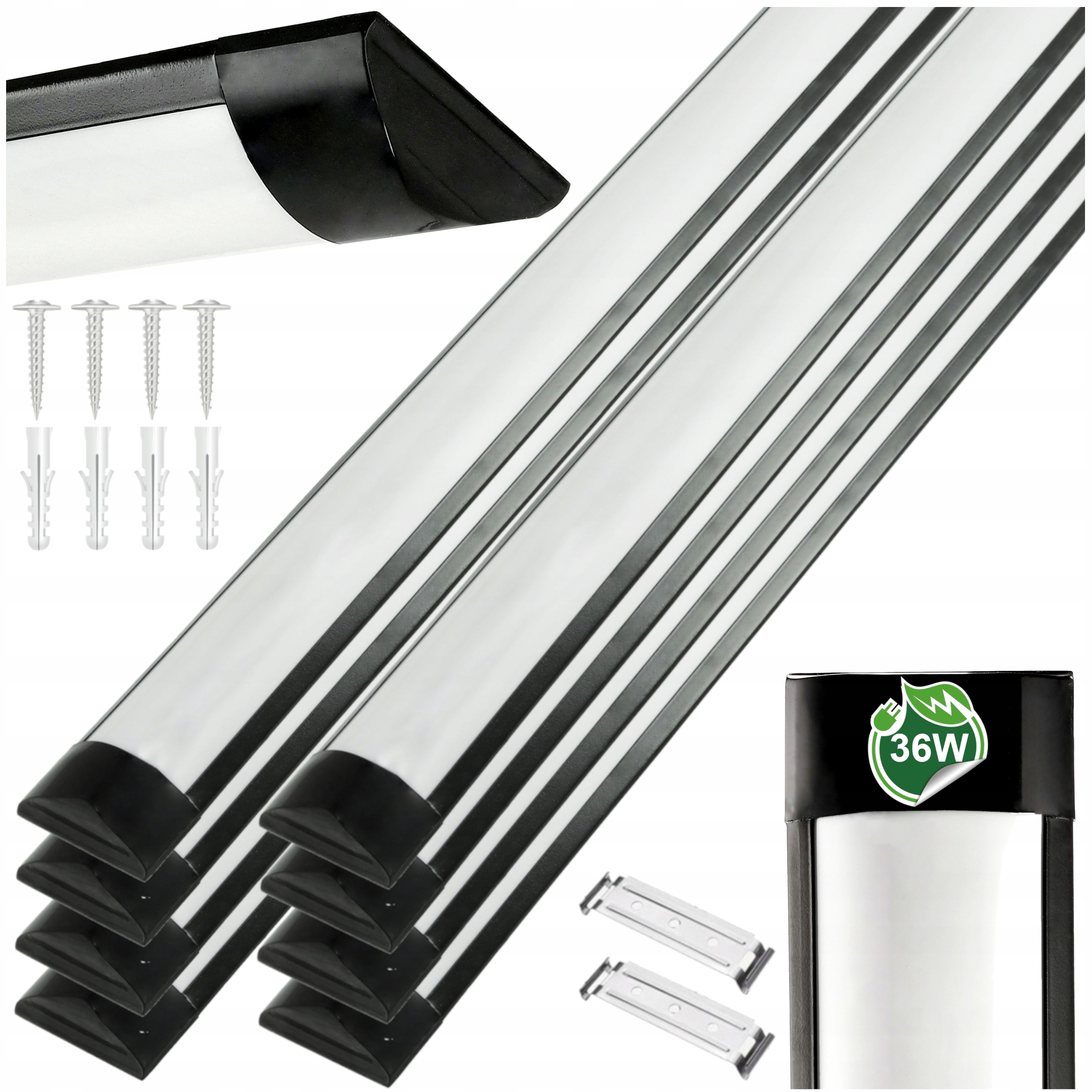 Panel Lampa Led Plafon Natynkowy Sufitowy Oprawa Sufitowa 36w 120cm 8x