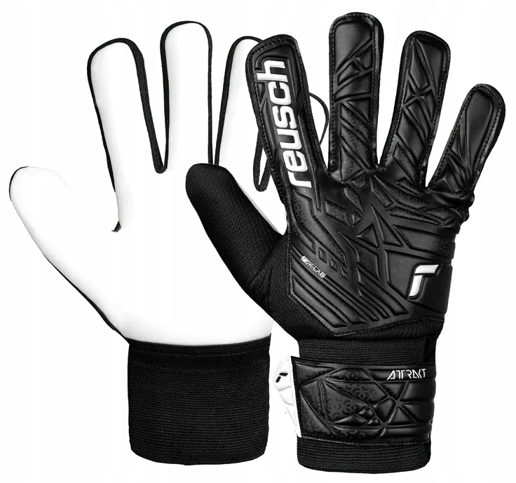 Reusch Attrakt Starter Solid Junior (4) Rękawice Dziecięce Czarny