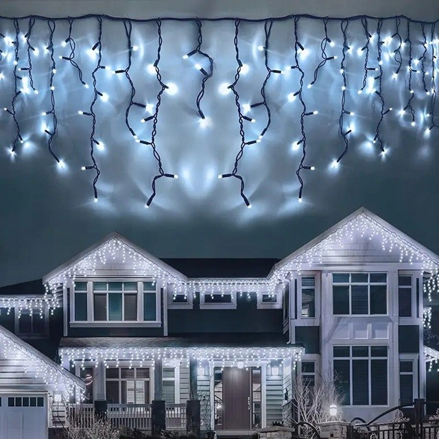 Vianočné osvetlenie na stromček cencúle 500 studené 15 metrov