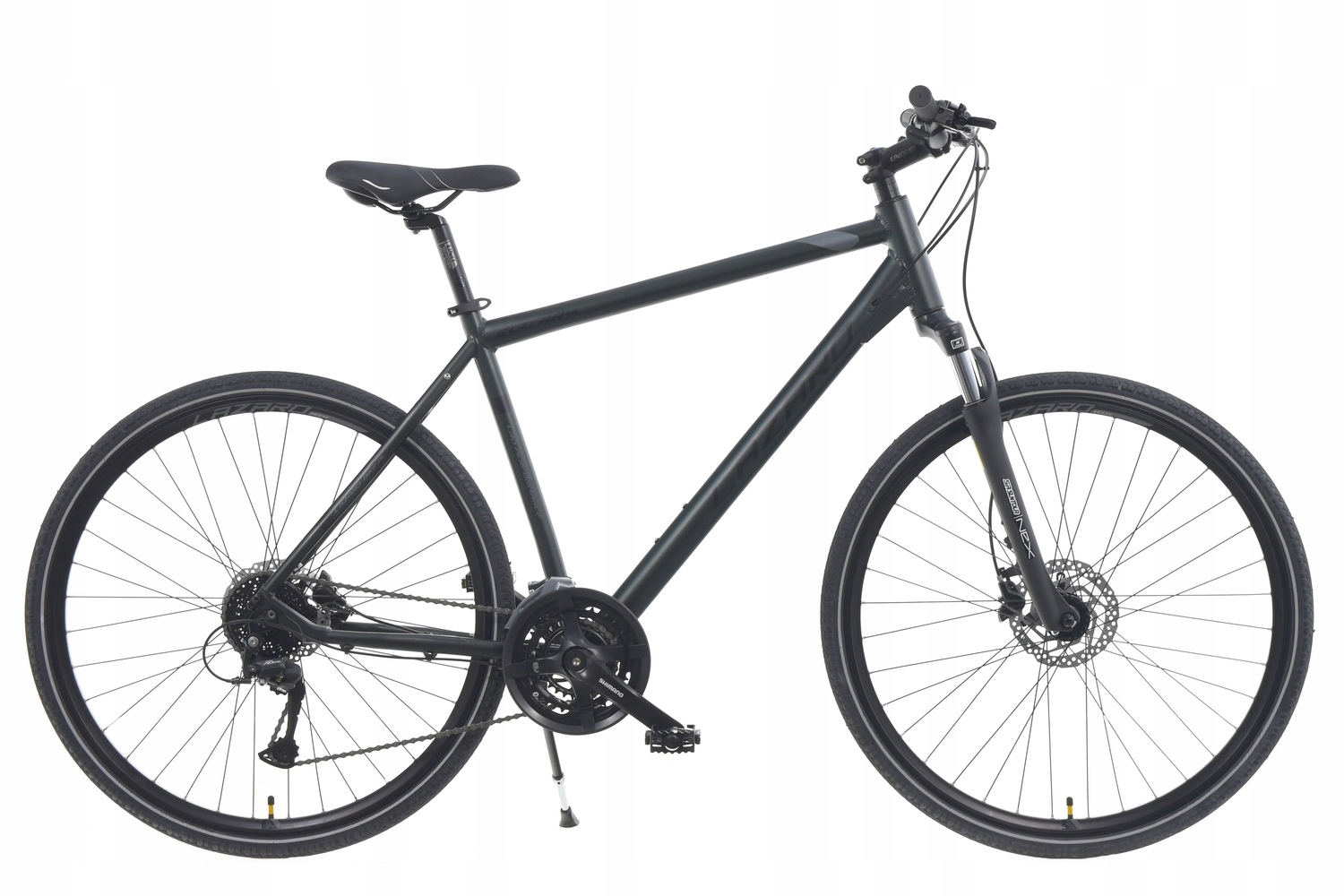 Rower Cross Lazaro Elitary V2 28 Męski Solidny Hydraulika Shimano Zielony