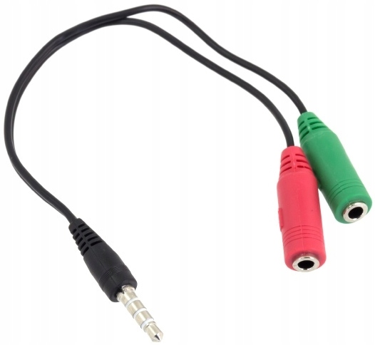 Przejściówka do słuchawek MiniJack 4PIN 2xMiniJack