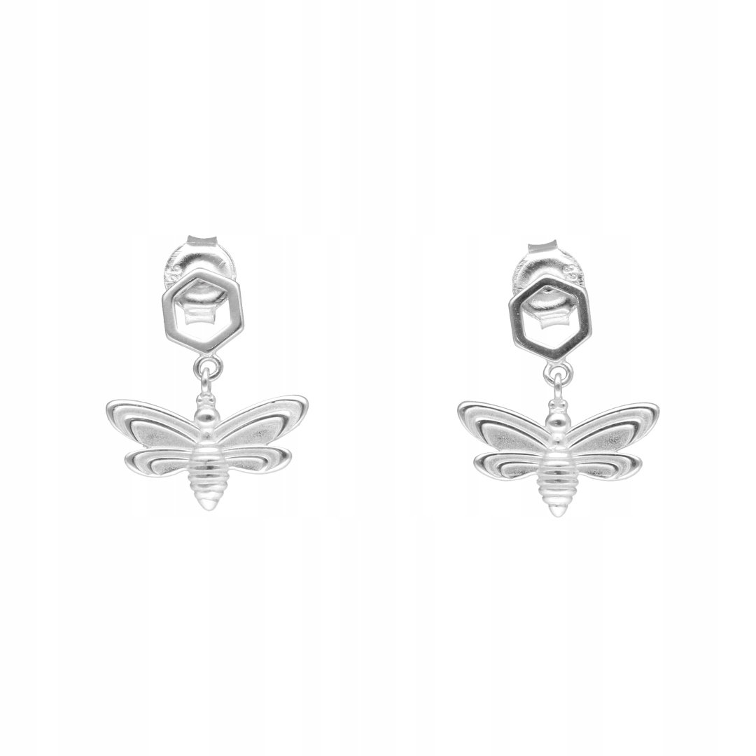 Náušnice včelky stříbro rhodiované