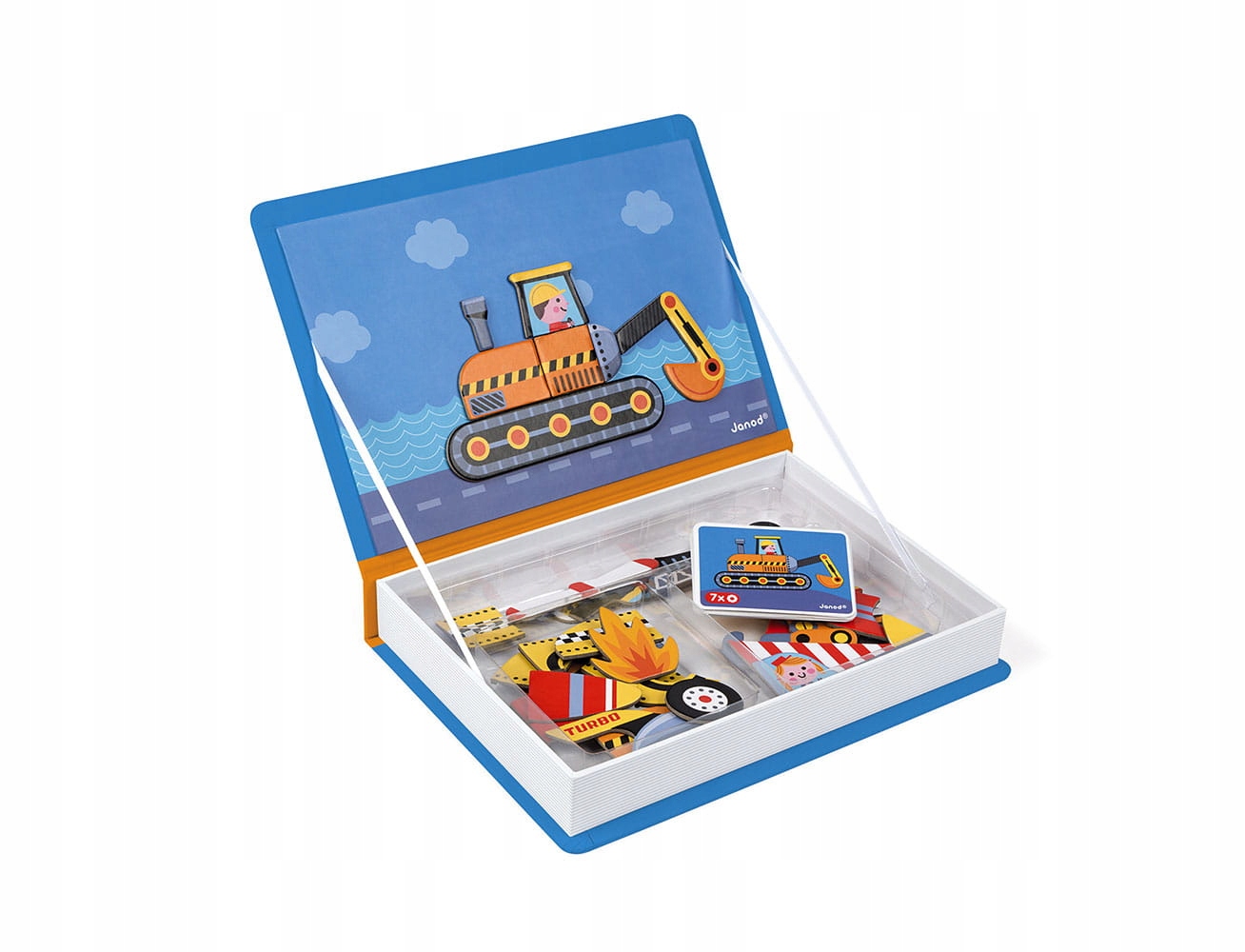 MAGNETYCZNA UKŁADANKA POJAZDY MAGNETIBOOK JANOD Marka Janod