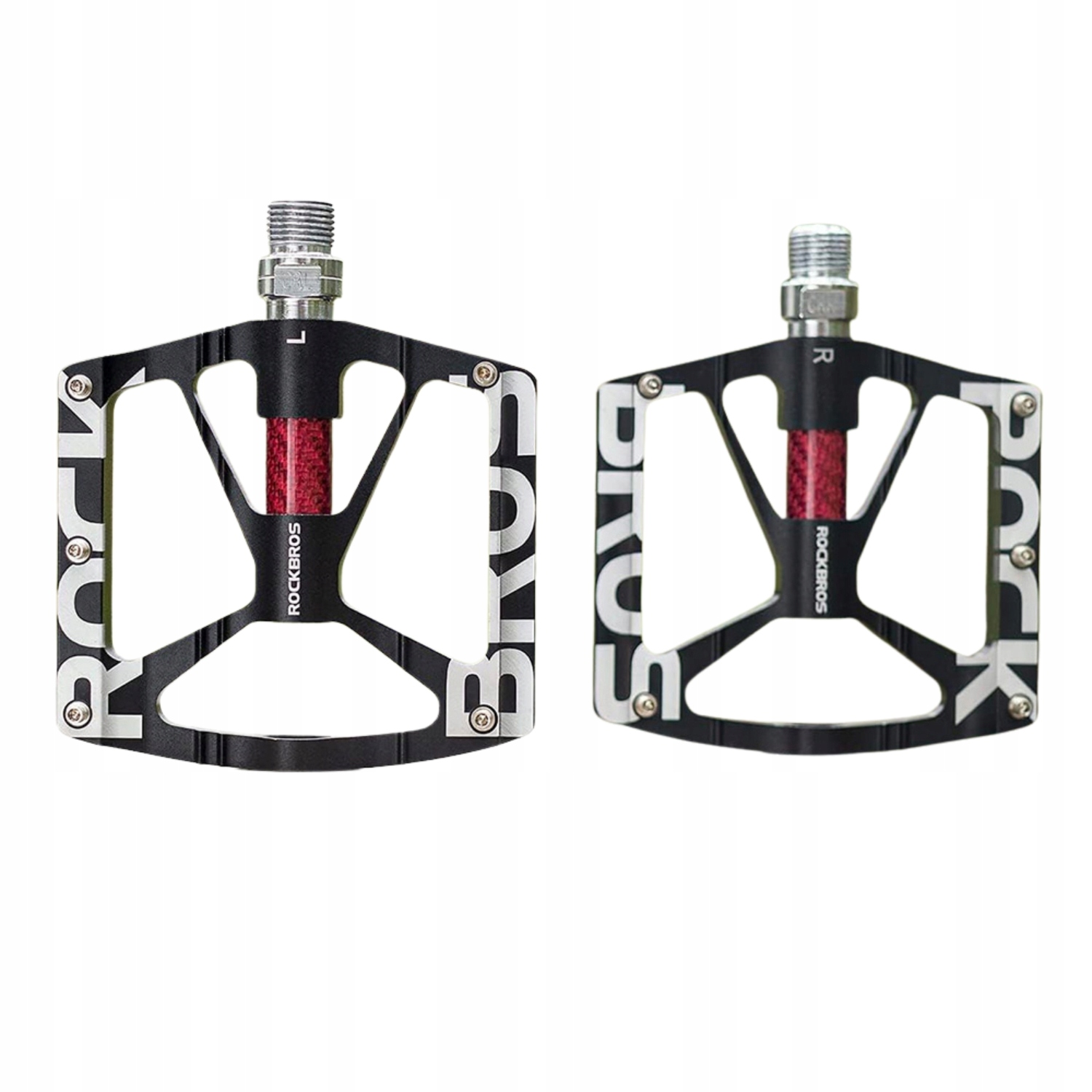 Pedały Rowerowe Platformowe Mtb Z Pinami Antypoślizgowe Aluminiowe Rockbros