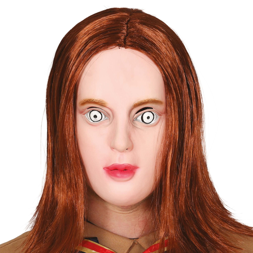 Maska Panenka Anabelle Kostým Panenka Převlek Za Panenku Vlasy Latexová