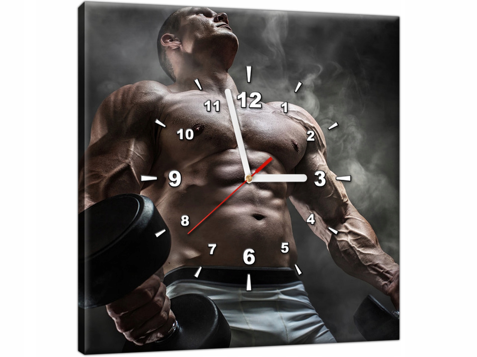 

Zegar do siłowni fitness 40x40 Obraz z zegarem