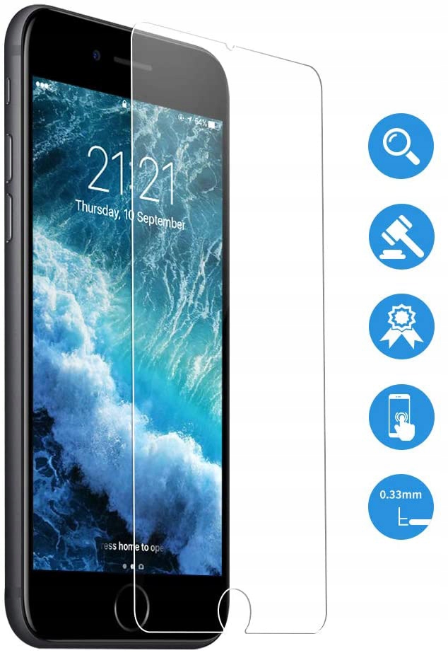Szkło Hartowane do iPhone 8 Plus / 7 Plus / 6 Plus Rodzaj szkło hartowane