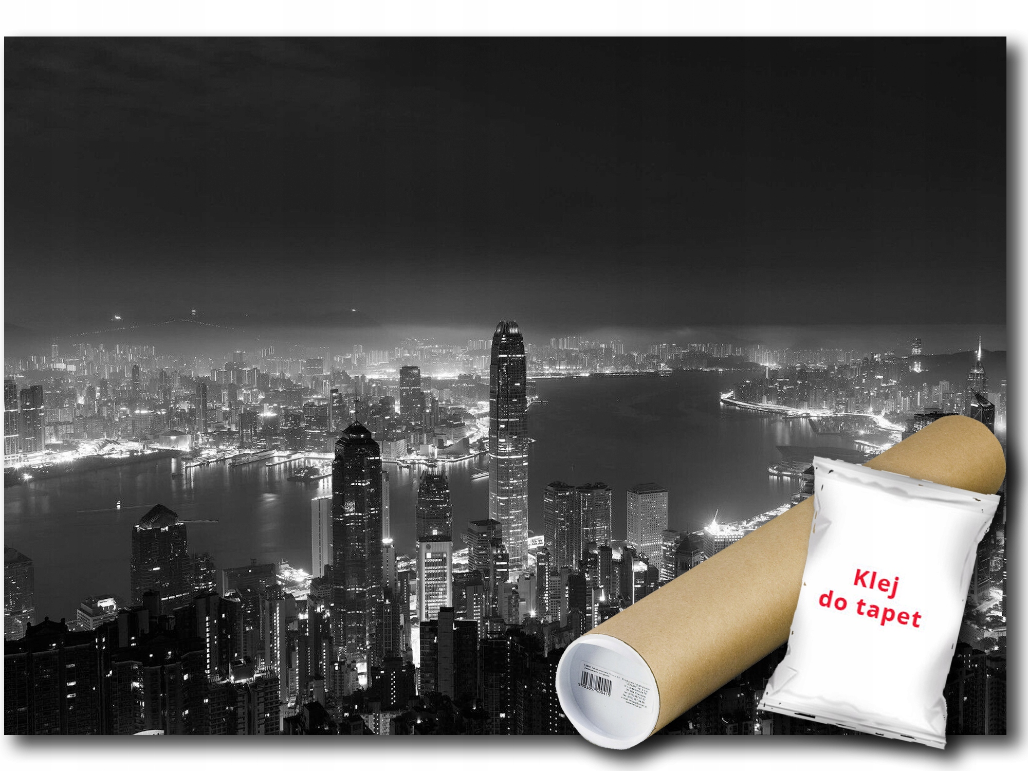 Vinylová Fototapeta Hongkong Město Noc 254x184