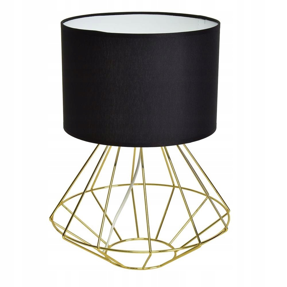 Stojacia lampa Lupo čierna/zlatá 1xE27