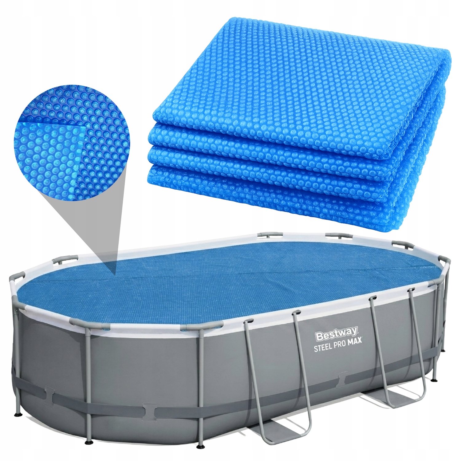 Silná až 220 mikronů krycí plachta solárního topení do bazénu Bestway 56448