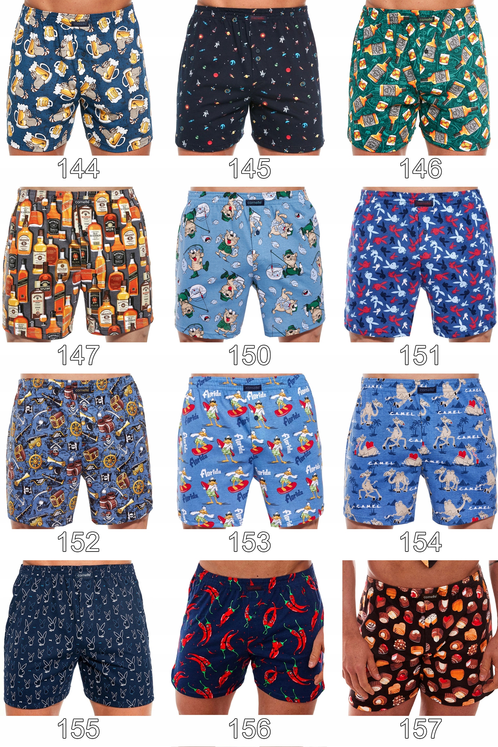 CORNETTE BOKSERKI CLASSIC luźne dużo wzorów L Zestaw nie