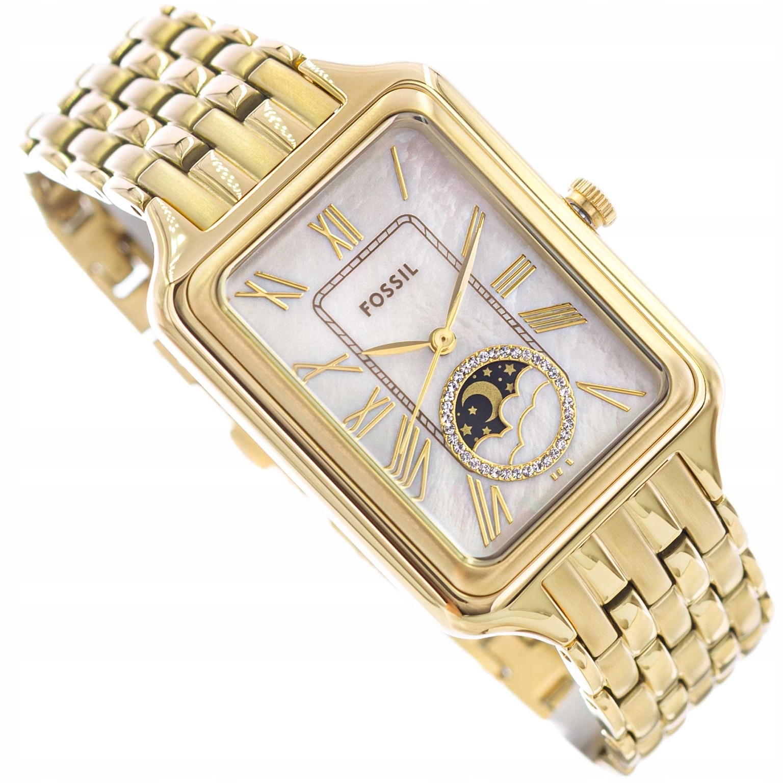 Dámské Hodinky Fossil ES5398 Raquel Na Náramku S Ukazatelem Dne/noc