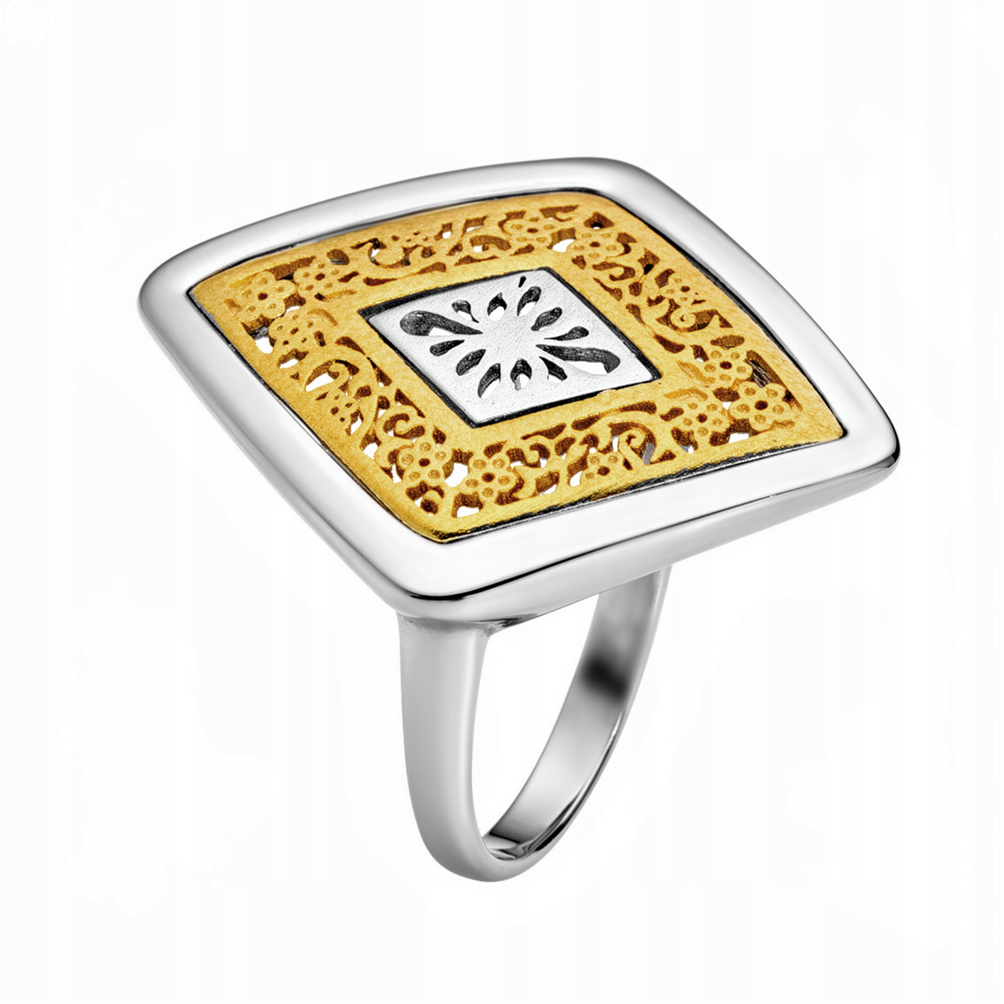 Stříbrný Pozlacený Prstýnek Rhodiovaný 15