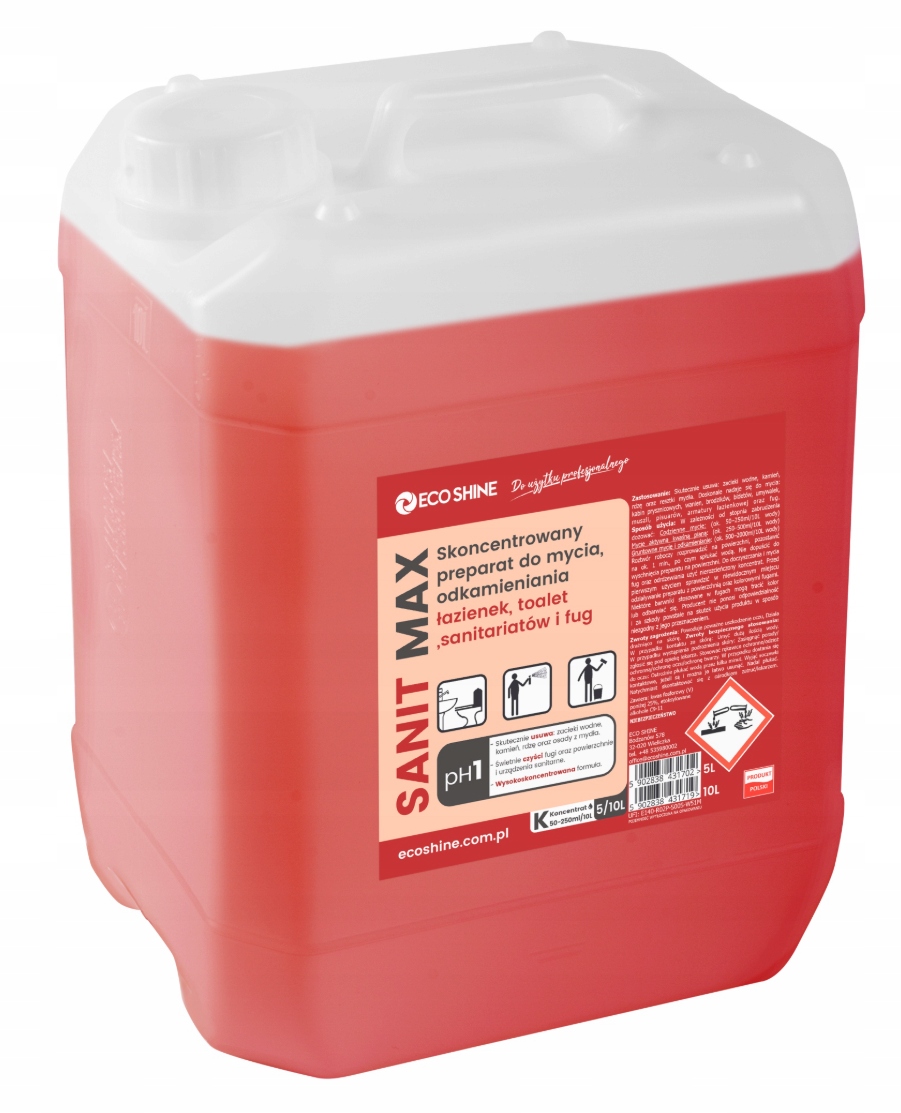 Eco Shine Sanit Max do odkamieniania łazienek 5L