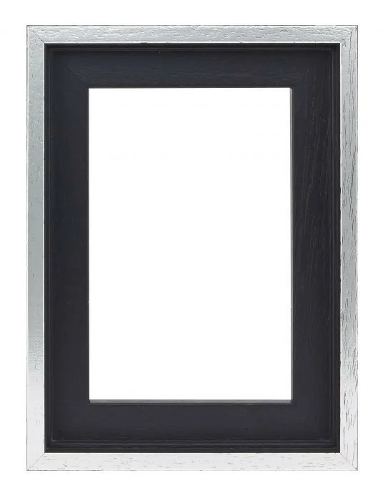 Rám na obraz dřevěný černo-stříbrný 60x80cm