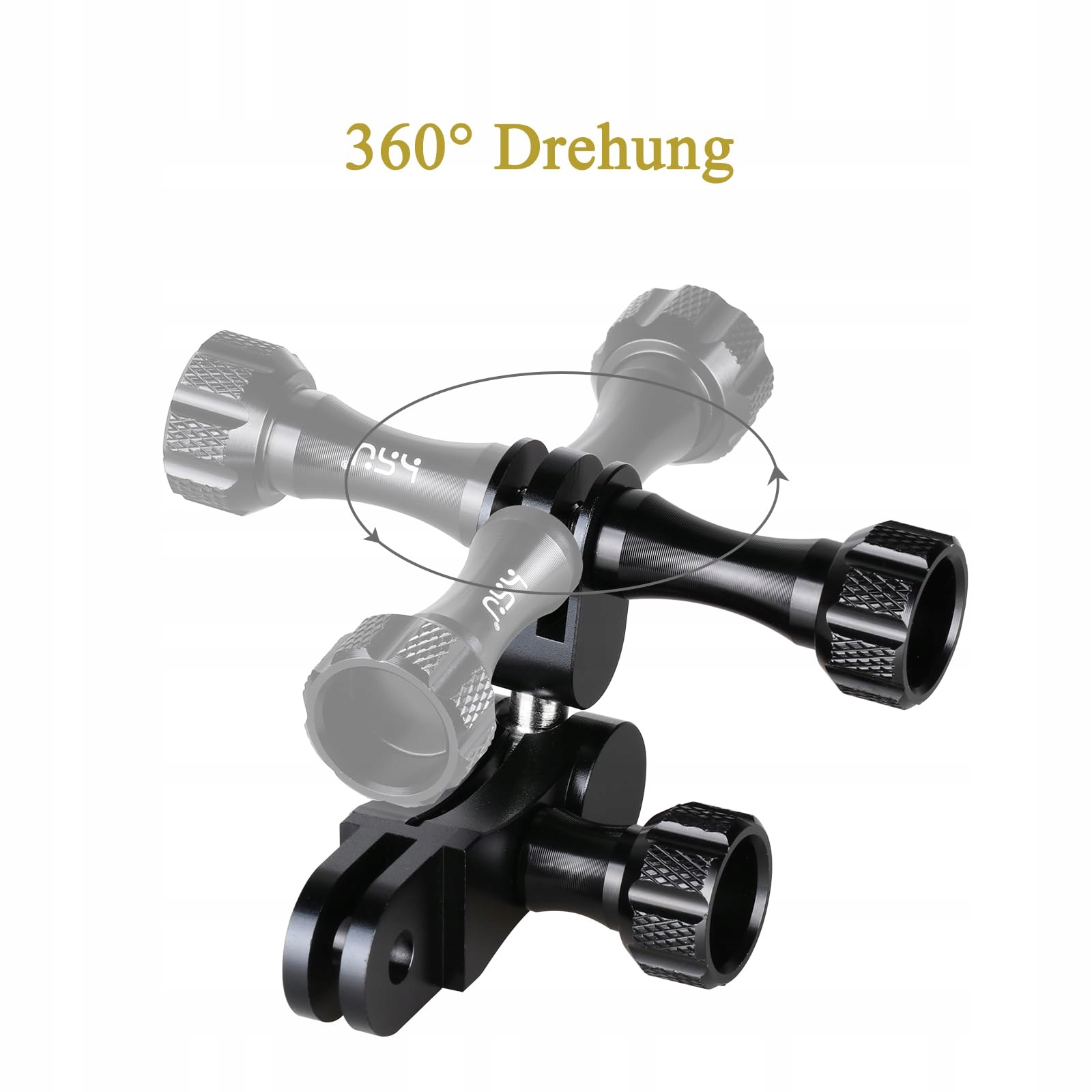 HSU Uchwyt Kulowy Do GoPro 360° Ramię Aluminiowe Do Kamer Hero 12-3 — miniatura 6