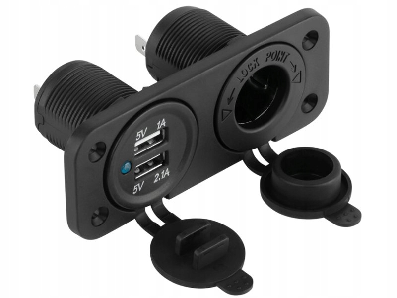 

Gniazdo Zapalniczki Ładowarka Panel 2x Usb 12-24V