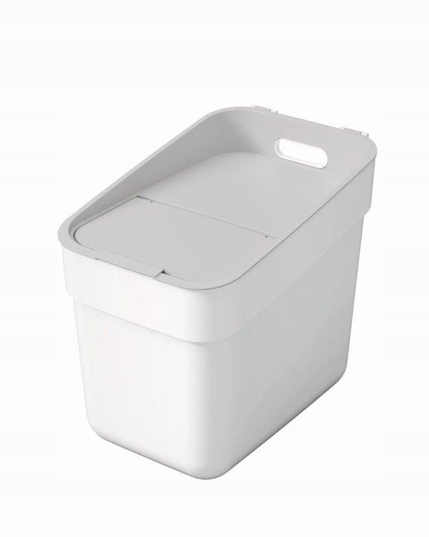 Levně Curver Odpadkový Koš 20L Bílý s Držákem na Stěnu, Recyklovaný Plast