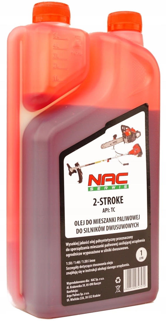 OLEJ DO MIESZANKI PILARKA PIŁA KOSA SPALINOWA 1L EAN (GTIN) 5902490747470