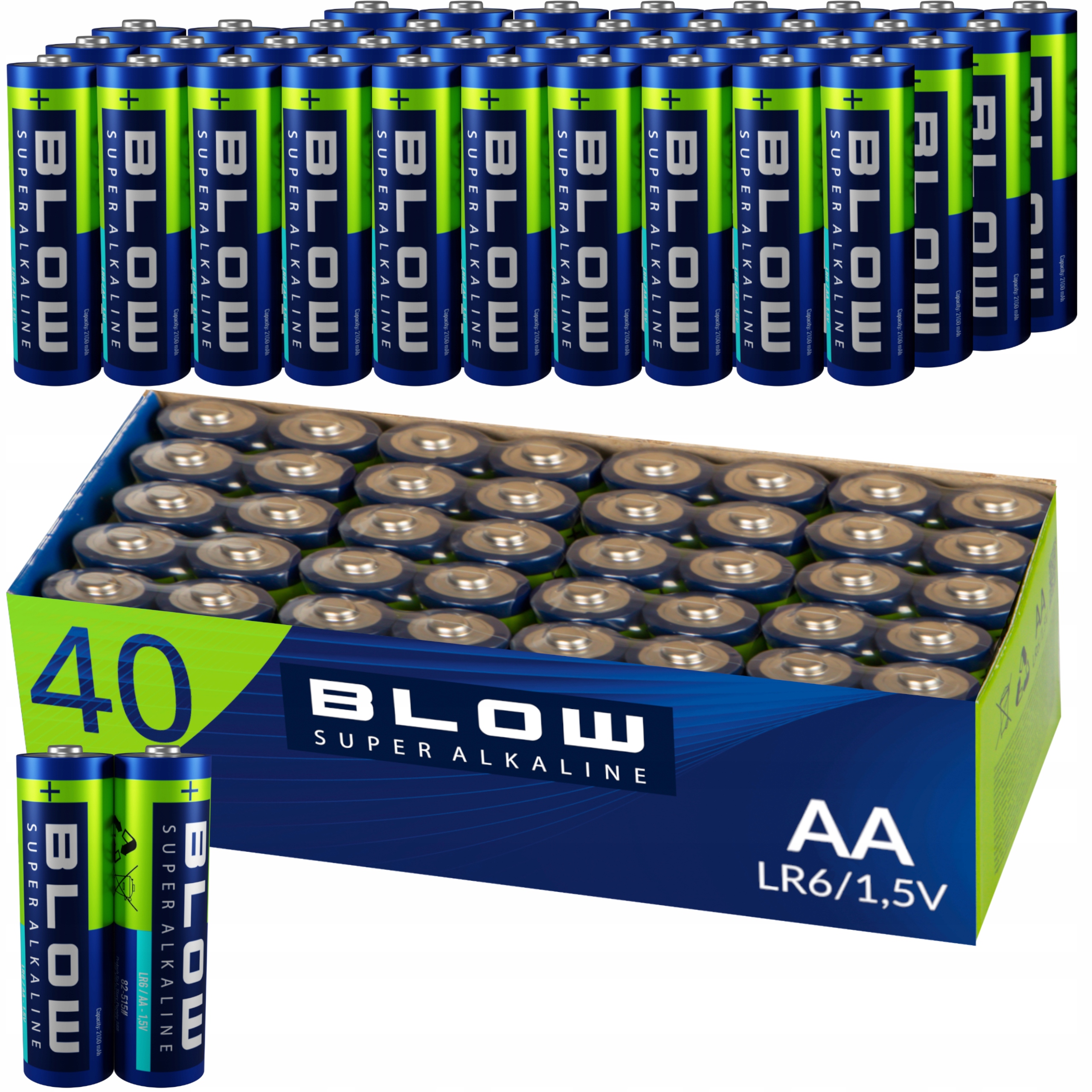 40 × щелочная батарея Blow AA (R6) 1 шт.