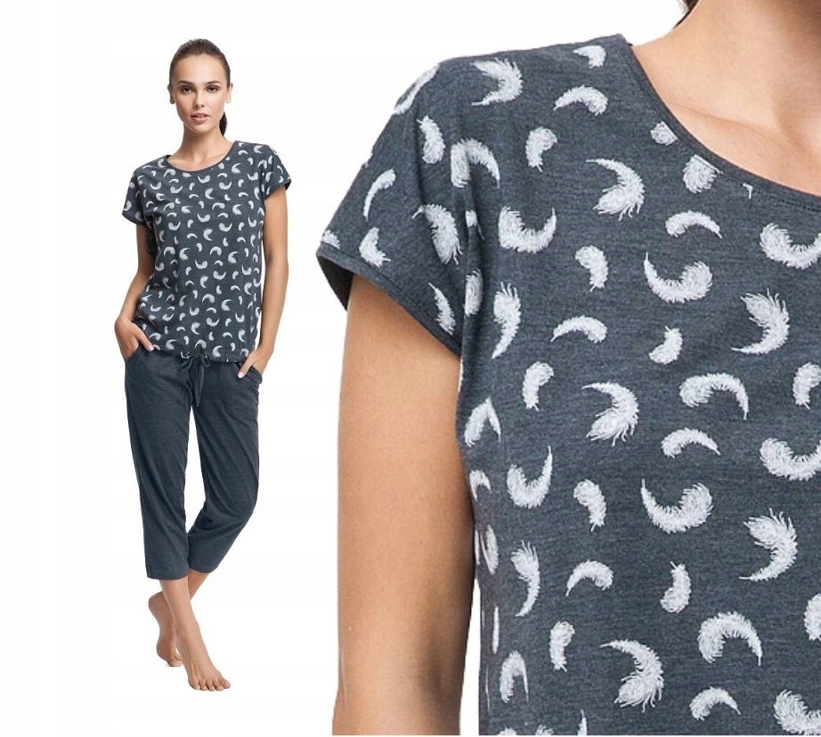 

Bawełniana piżama w piórka Luna 604 *XL