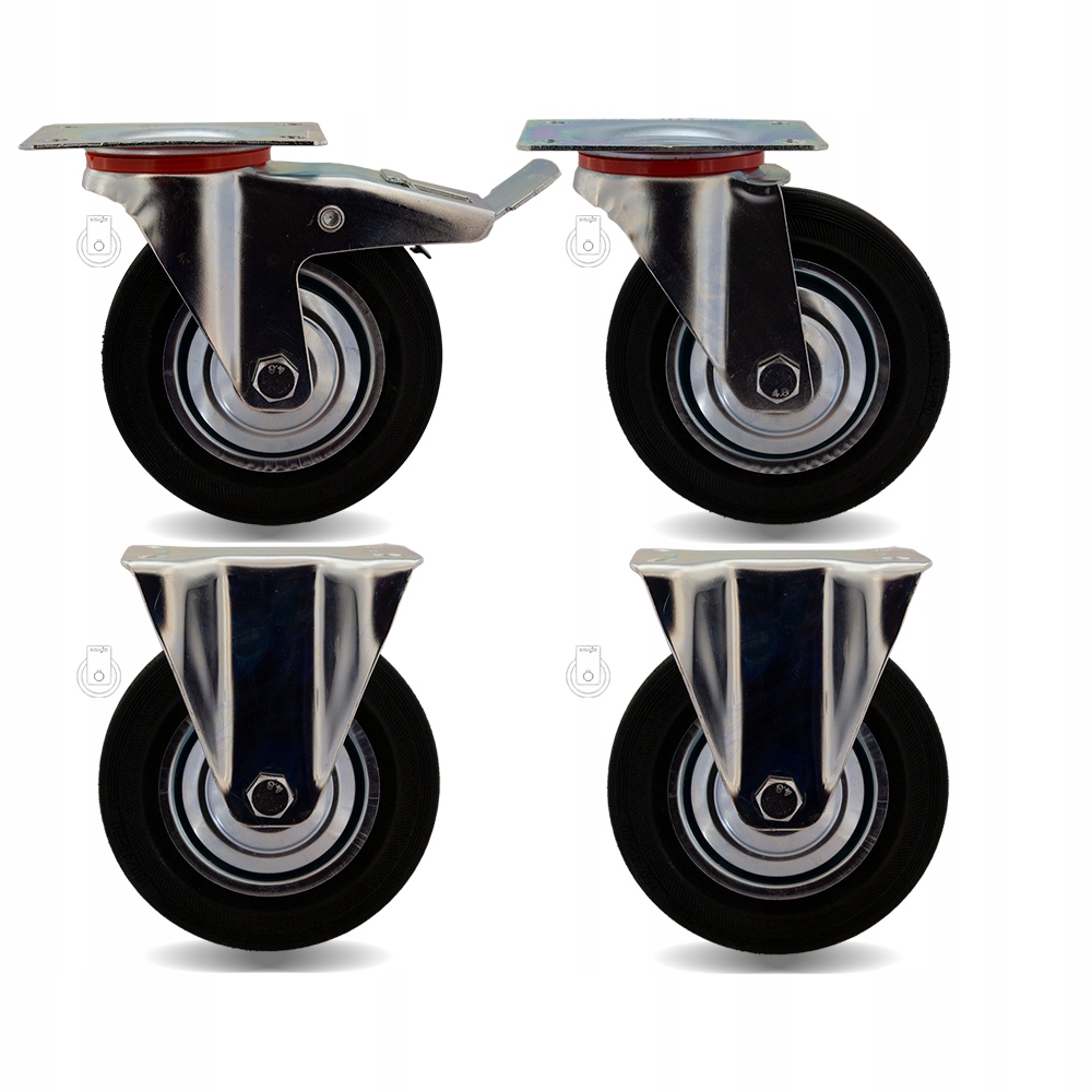 Komplet 4 Ks Kola fi 160 vozík regál 123STGU160