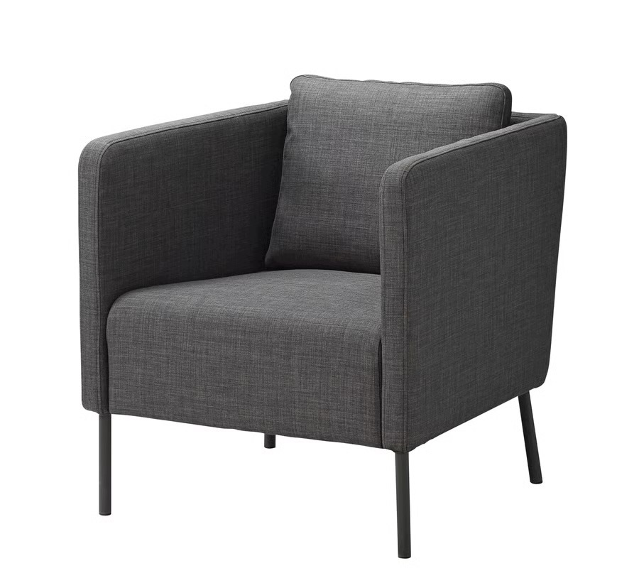 Ekero Fotel tradycyjny Ikea ciemnoszary