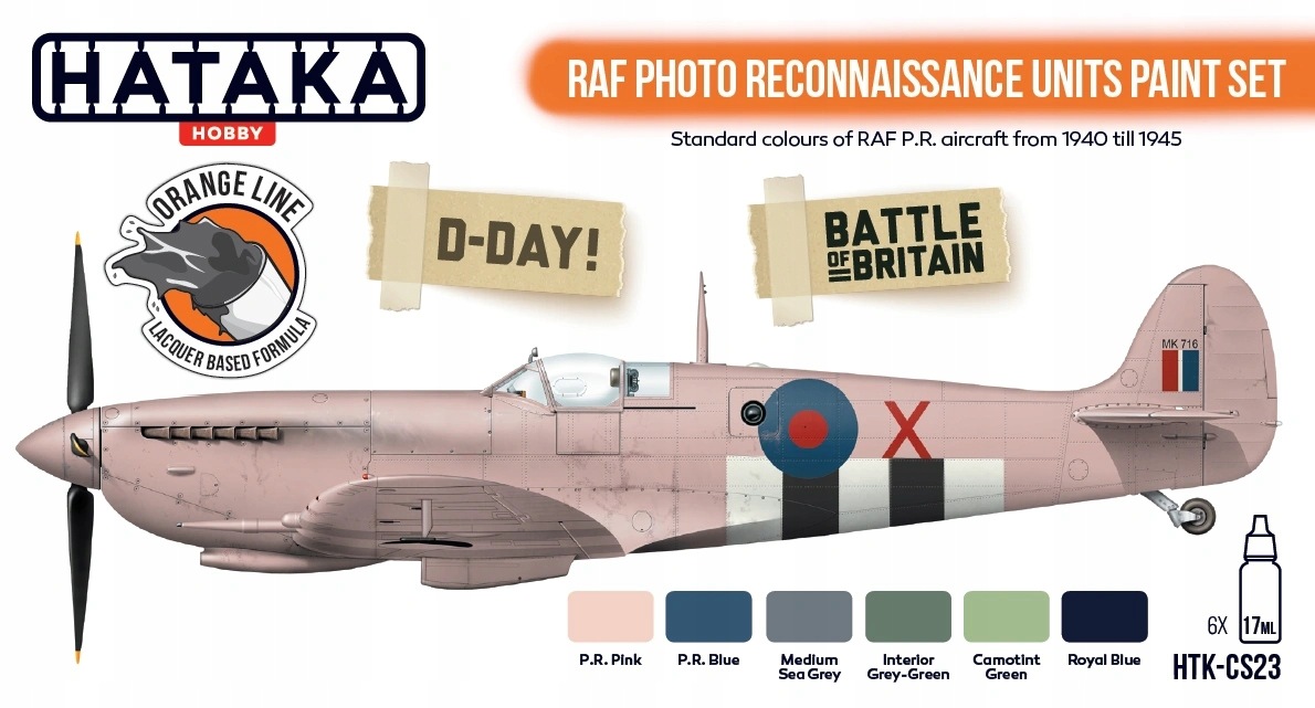 Sada barev Hataka CS23 Raf Photo Reconnaissance Units 6x17 ml
