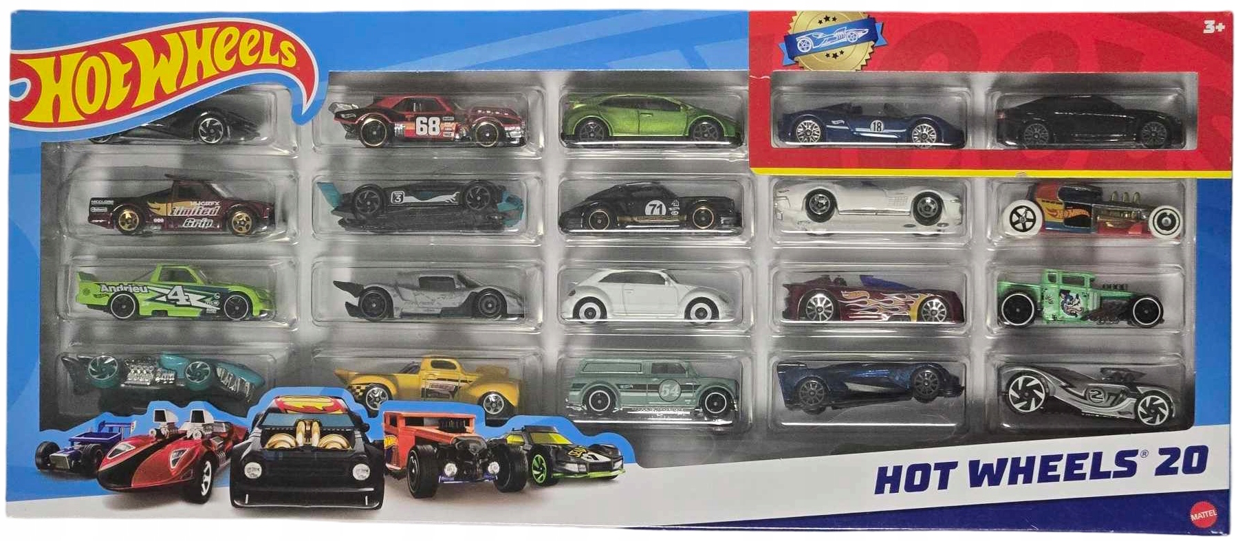 Hot Wheels Dwudziestopak Zestaw 20 Autek Mattel H7045