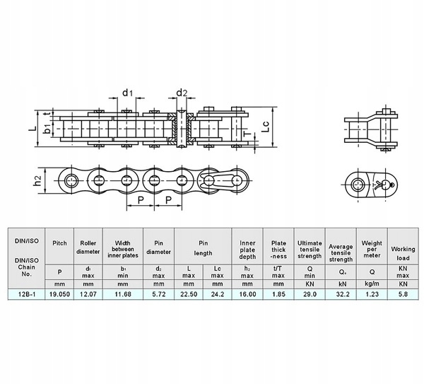 ZAMEK SPINKA ŁAŃCUCHA 3/4'' 12B-1 10 SZTUK Producent części Harc Chain