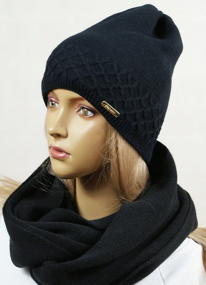 KOMPLET CZAPKA + KOMIN bez pompona # 24 Płeć kobieta