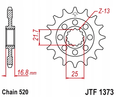 NAPĘD ZESTAW DID TŁUMIK DRGAŃ JT HONDA NC 700 S X 12-15 NC 750 X 21-23 Producent DID