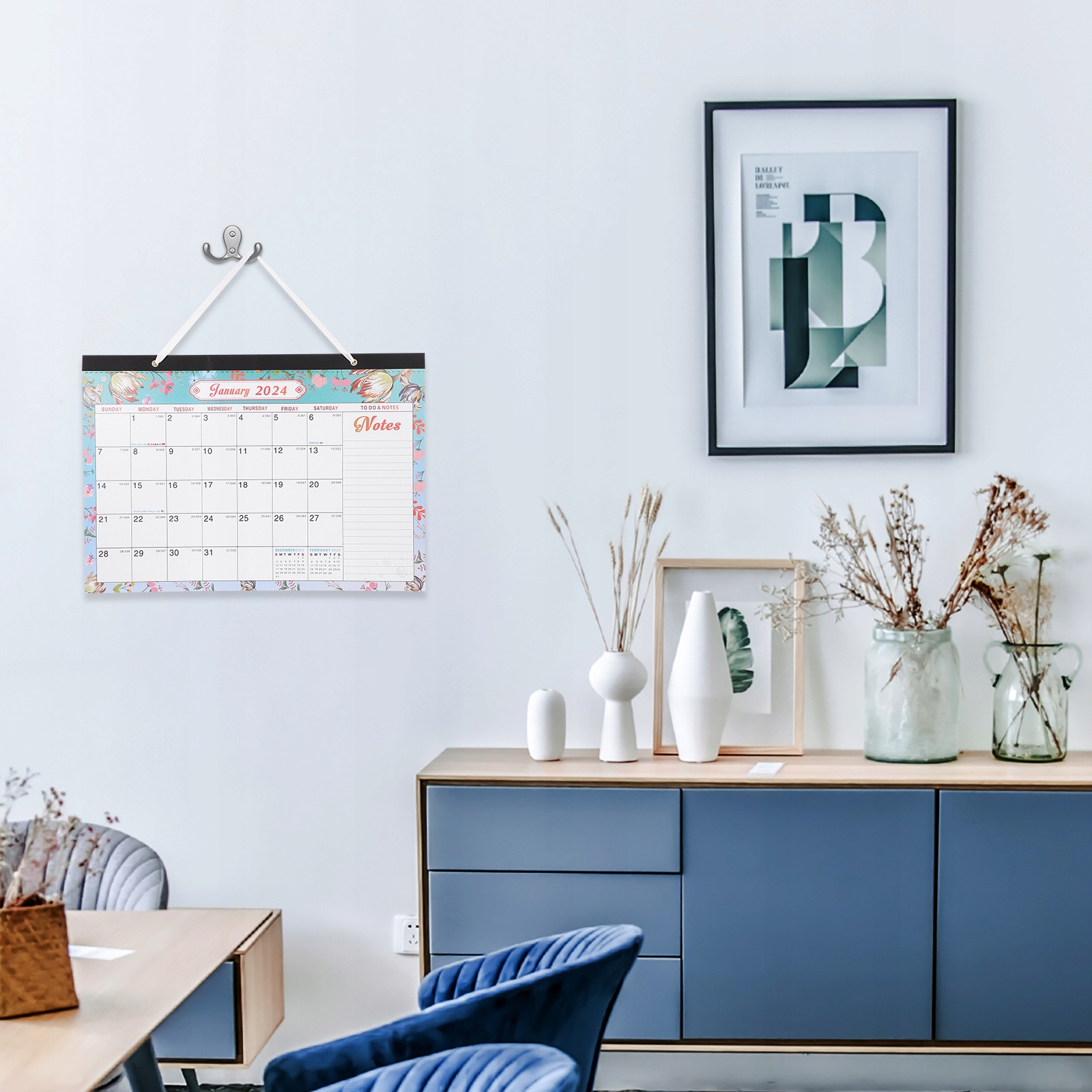 KALENDARZ ŚCIENNY 2024 WISZĄCY 2023-2024 BIZNES Rodzaj inny