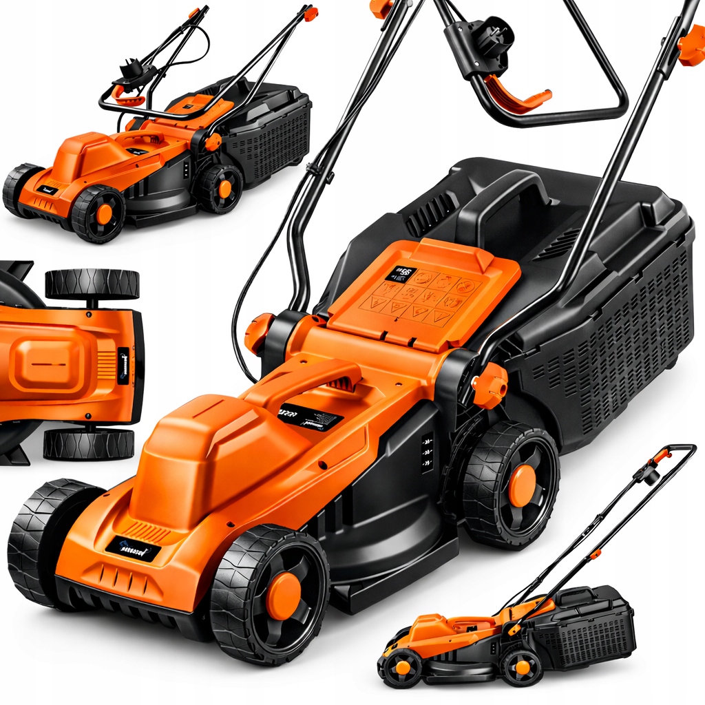 2500 ВТ ЭЛЕКТРИЧЕСКАЯ ГАЗОНОКОСИЛКА БОЛЬШАЯ МОЩНОСТЬ КОРЗИНА 30Л 32 СМ AGILE ONDRAGON