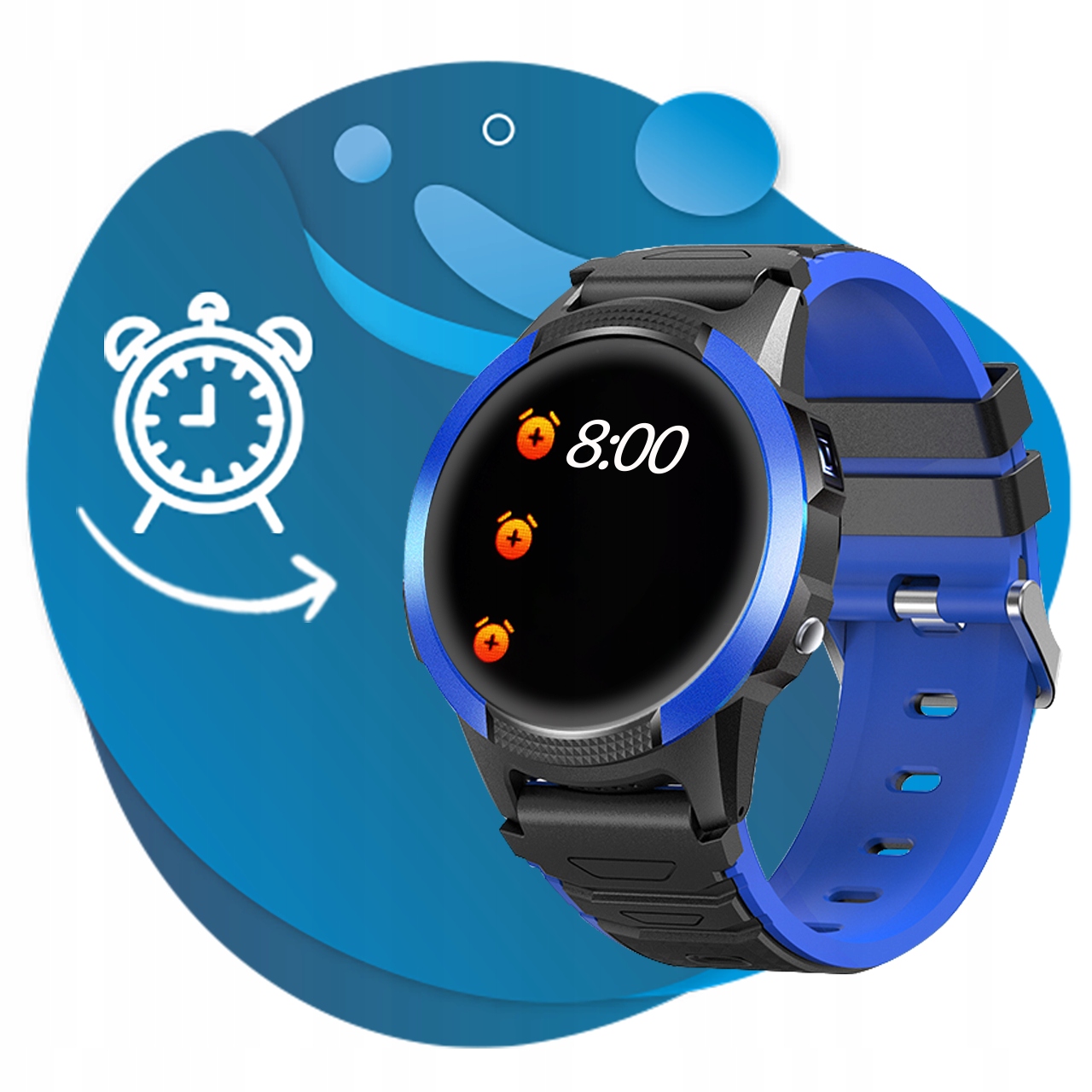 Smartwatch Zegarek CALMEAN Hoop 4G GPS niebieski Rodzaj smartwatch