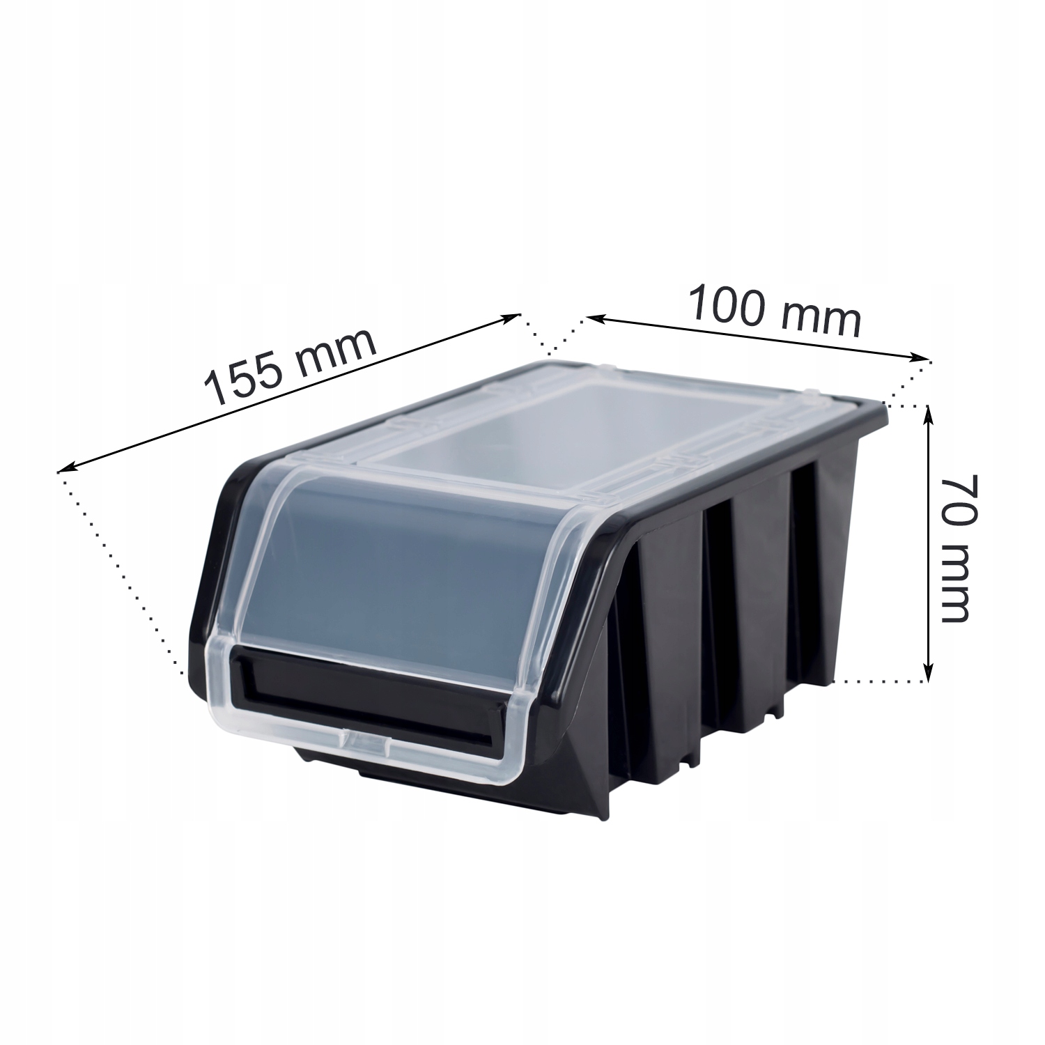 5x Pojemnik zamykany kuweta NPKL6 KTR16F CZARNY Kod producenta PRO-NPKL6-S411-5