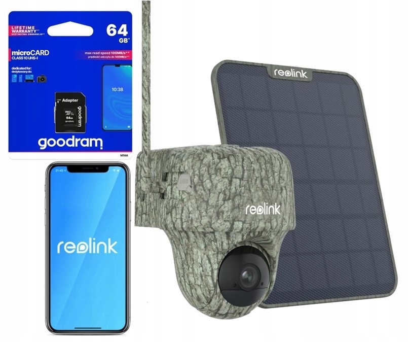 Kamera Reolink Go Ranger Pt Panel 8MP 4K Gsm Lte 355° Karta 64GB